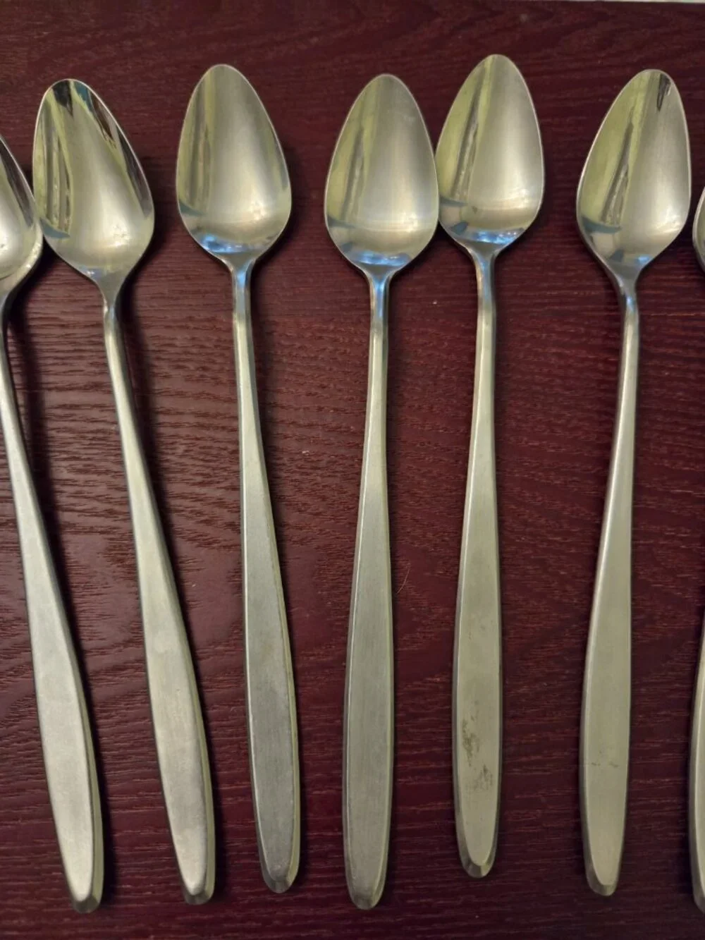 Easterling Rhineland Stainless Flatware Iced Tea Spoon Set 8